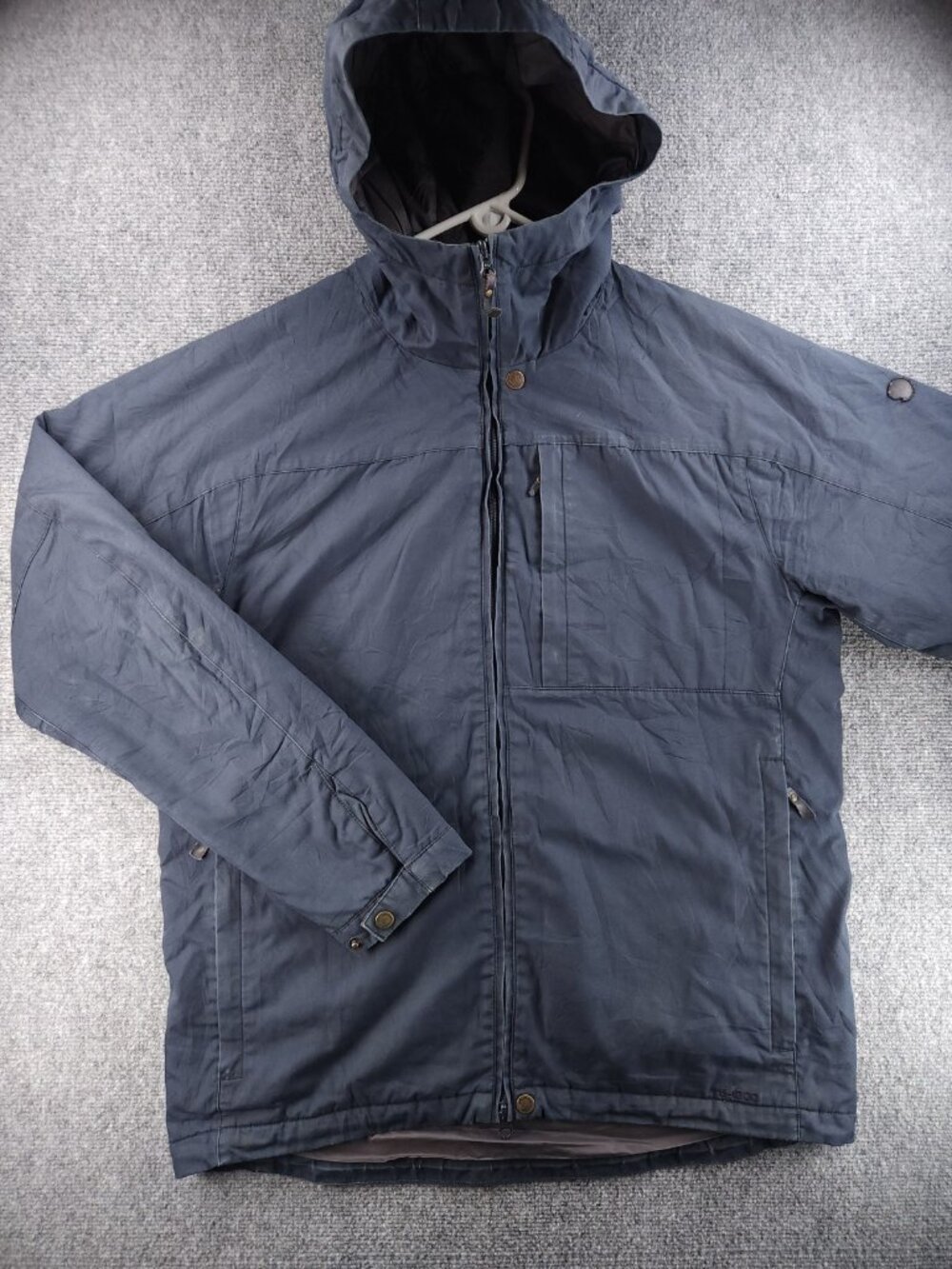 FJALLRAVEN Kiruna Padded Jacket Men Large Waterproof Winter Parka Blue Insulated